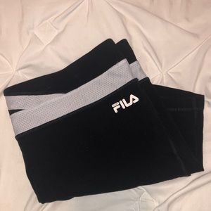 Fila Black and White Spandex Biker Shorts